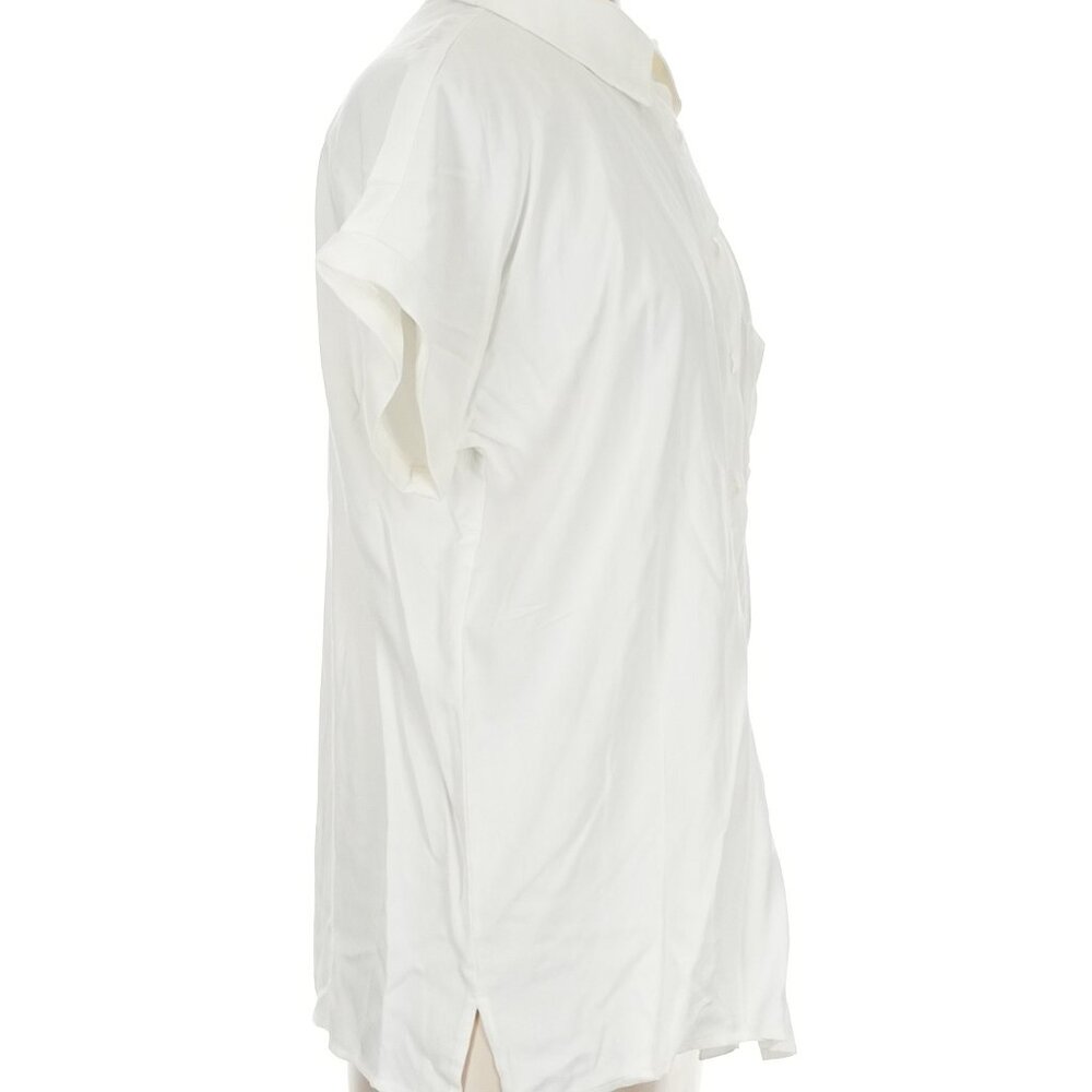 Lulus Ivory Rayon Button-Down Blouse – Size S - Picture 3 of 6